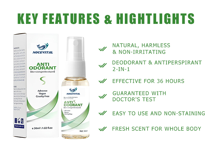 🔥🔥Deodorant and Antiperspirant Spray🍀🍀Natural plant extract as raw material😎😎No aluminum No baking soda