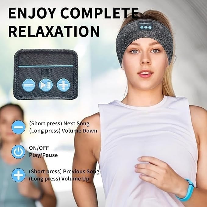 🎵Bluetooth Sleep Headphones Headband with HD Speakers🎵 - 🌟Noise Cancelling,✅ For Side Sleepers, Workout, Jogging, Yoga