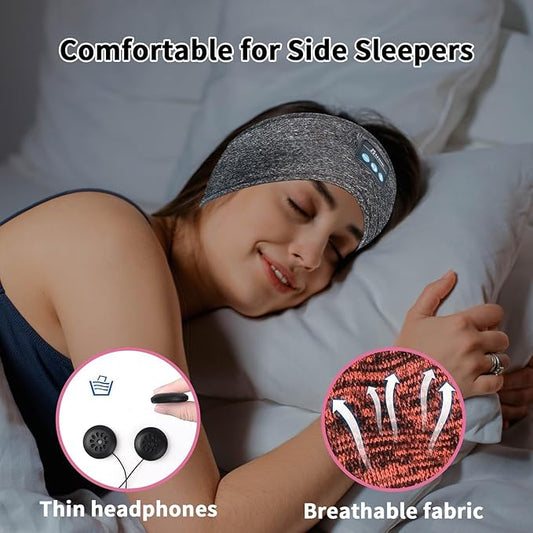 🎵Bluetooth Sleep Headphones Headband with HD Speakers🎵 - 🌟Noise Cancelling,✅ For Side Sleepers, Workout, Jogging, Yoga