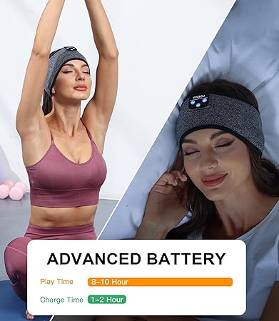 🎵Bluetooth Sleep Headphones Headband with HD Speakers🎵 - 🌟Noise Cancelling,✅ For Side Sleepers, Workout, Jogging, Yoga